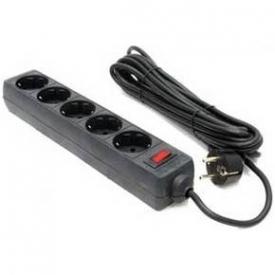 Сетевой фильтр Defender ES 3 метра 5 розеток черный/белый