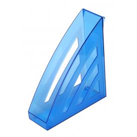 Лоток для бумаг вертикальный прозрачный синий Эсир (3С134)