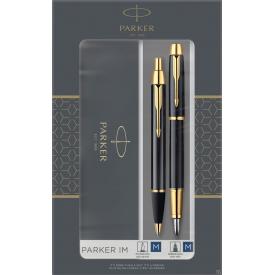 Набор ручек подарочный перо+шариковая Parker IM Black GT (арт. 2093216)