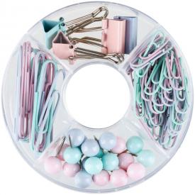 Набор скрепочница мелкоофисных принадлежностей Meshu 