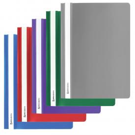 Папка скоросшиватель пластиковый BRAUBERG, А4, 130/180 мкм ассорти (22038)