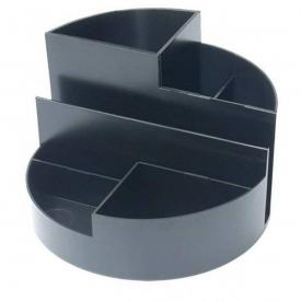 Подставка для канцелярских мелочей ПРОФИ на 6 отделений черная (ОР01)