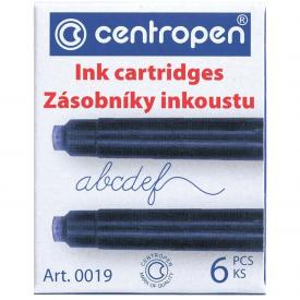 Картриджи чернильные СИНИЕ, КОМПЛЕКТ 6 шт. CENTROPEN (0019/6)
