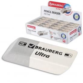 Ластик «Ultra», 41х14х8 мм, серо-белый, натуральный каучук, BRAUBERG (228703)