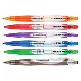 Ручка шариковая автоматическая AQUA, 0,7 мм, синий, корпус ассорти Centrum (Германия) (81926)