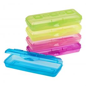 Пенал-футляр, 210*90*40, неоновые цвета, ассорти СТАММ (ПН16)