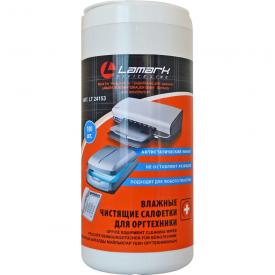 Салфетки влажные чистящие для оргтехники 100 шт/туба LAMARK (LT24153)