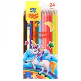 Карандаши цветные пластиковые 