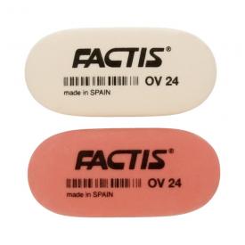 Ластик FACTIS OV 24 (Испания), 49х24х9 мм, цвет ассорти, овальный, мягкий (CMFOV24)