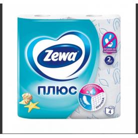 Туалетная бумага с тиснением Zewa Plus 1*4 рул., 2-х слойная, аромат свежесть океана (BUMTOLZEWA)