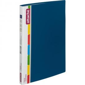 Папка с 40 файлами (вкладышами) A4 17 мм синяя (толщина обложки 0.7 мм) Attache (26629)