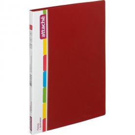Папка с 40 файлами (вкладышами) A4 17 мм красная (толщина обложки 0.7 мм) Attache (50848)