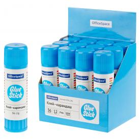 Клей-карандаш, 36г, дисплей, ПВА OfficeSpace (GS36_246)