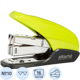 Степлер №10 до 16 листов, энергосберегающий с антистеплером, салатовый Attache Selechion (722440)