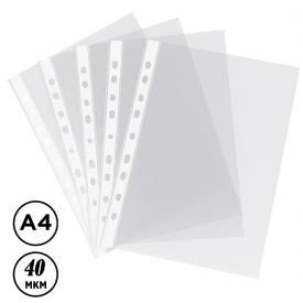 Папка-файл (вкладыш) А4 40 мкм глянец 100 штук в упаковке Hua Jie (А4 40mcm)