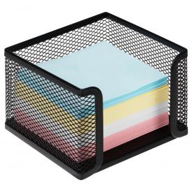 Подставка для бумажного блока, 9*9*5см, металлическая, черная СТАММ (ПЛ-30809)