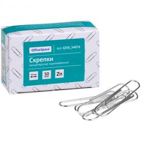 Скрепки 50мм, 50шт./уп., оцинкованные OfficeSpace (CZ50_34076)