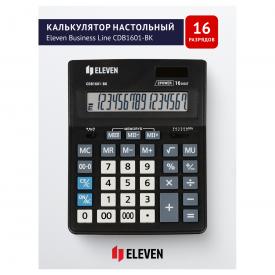 Калькулятор настольный 16-ти разрядов, двойное питание, 155*205*35мм, черный Eleven Business Line (CDB1601-BK)