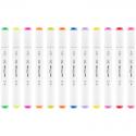 Набор скетч-маркеров для скетчинга MESHU, 12цв., основные и флуоресцентные цвета (MS_38259)