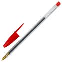 Ручка шариковая «Basic BP-01», письмо 750 метров, КРАСНАЯ, длина корпуса 14 см, узел 1 мм, STAFF (143738)