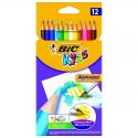 Набор цветных карандашей 12 цветов Аквакулер BIC 8575613 (Франция)