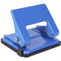 Дырокол на 2 отверстия, толщина прокола до 20 листов, металлический корпус, линейка, синий Workmate (15-0446)