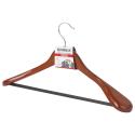 Вешалка плечики, размер 48-50, деревянная, анатомическая, перекладина, цвет вишня, BRABIX «Люкс» (601164)